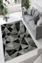 Conceptum Alfombra W942 Gris Poliéster Lavable a Máquina Antideslizante 80x120 cm